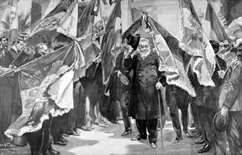Boer War. 
Arrivée du président Krüger à Marseille, en 1900.