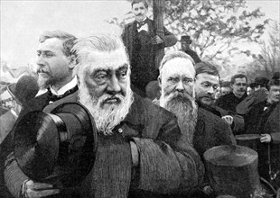 Guerre du Transvaal.
Arrivée du président Krüger en France, en 1900.