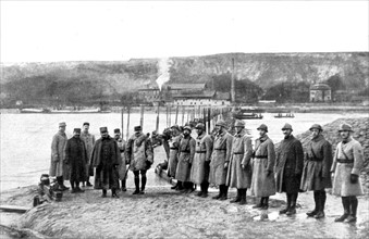 Occupation of Germany.
Inauguration of the first French bridge on the Rhine, 1919.