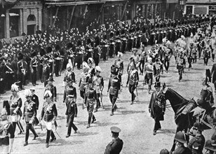 Funérailles d'Edouard VII à Londres, le 20 juin 1910.