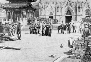 Révolte des Boxers. 
L'occupation de Pékin par les troupes françaises, en 1900.