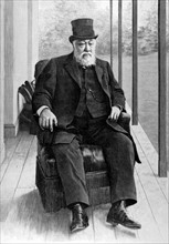 Guerre du Transvaal (1900).
Portrait du président Krüger.