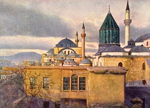 Le mausolée des derviches tourneurs à Koniah, en Turquie (1910)