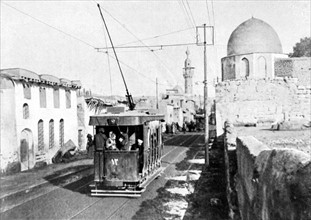 Les tramways électriques, à Damas (1910)
