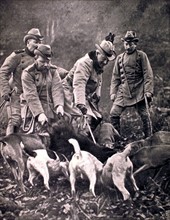 Emperor Wilhelm II hunting wild boar in Germany (1910)