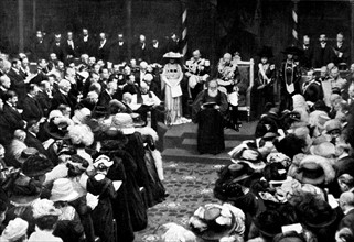 Ouverture, à Capetown, du premier parlement de l'Union de l'Afrique du Sud, en 1910.