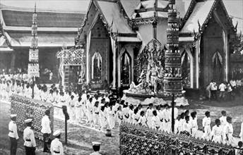 Funérailles de S.M. Chulalongkorn, roi du Siam, à Bangkok en 1910