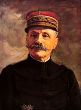 Première Guerre Mondiale. 
Portrait du général Foch, commandant en chef des armées du Nord (1915).