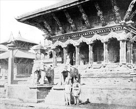 A temple in Patan, Nepal (1929)