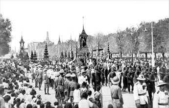 Funérailles du roi de Sima Rama VI, en Thaïlande (1926).