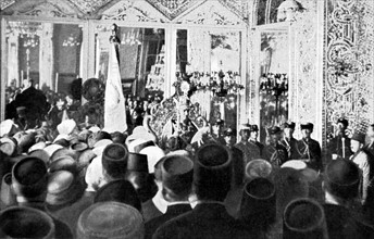 Fête du couronnement du nouveau shah de Perse, en Iran (1926).