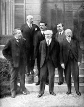 Le nouveau ministère Poincaré composé de cinq anciens présidents du Conseil, en 1926.