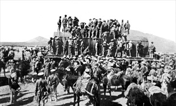 Civil war in Mexico. Federal troops in the province of Chihuahua