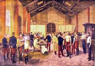 Vaccination of the recruits when they arrive at the regiment