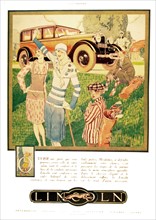 Advertising poster for Lincoln automobile