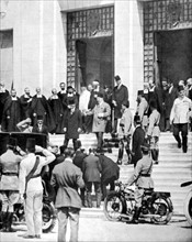 Le roi Fouad 1er inaugurant le collège Saint-Marc, à Alexandrie, fondé par les frères des écoles chrétiennes (1928)