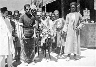Coronation of shah of Persia, Ahmed Kadjar, in Teheran (1919)