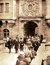 World War I. The peace treaty is given to the Austrian plenipotentiaries at St. Germain-en-Laye castle