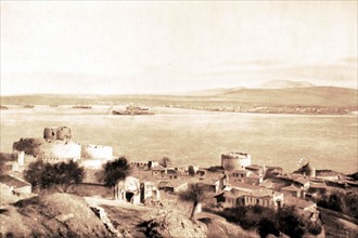 The Dardanelles between Kilid Bahr in the foreground, on the coast of Europe, and Tchanak, opposite, on the cost of Asia (1922)
