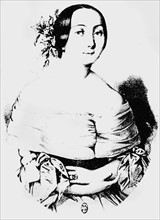 Actress Ida Ferrier, wife of Alexandre Dumas the Elder, known as "Dumas père"