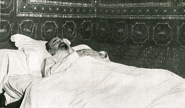 Emile Zola on his death bed (1902)