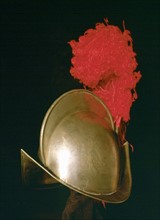 Modern copy of the helmet of conquistador