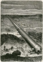 Jules Verne, Jules Verne, 'From the Earth to the Moon', Ideal view of J.T. Maston's cannon