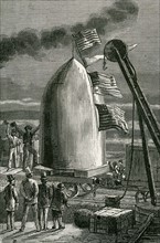 Jules Verne, 'From the Earth to the Moon':
Arrival of the rocket at Stone's Hill
