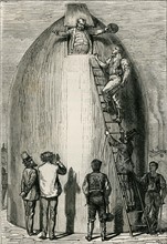 Jules Verne, "De la Terre à la Lune" : l'arrivée du projectile, J.T. Maston avait engraissé !