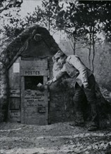 World War I. A post office on the front