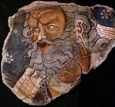 Brahman's head, fragment of wall painting
