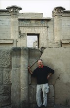 Christian Jacq at the Ramesseum site