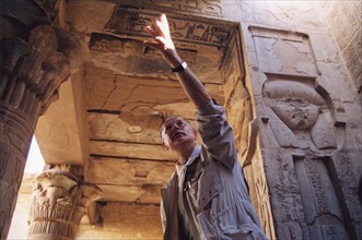 Christian Jacq at the Ramesseum site