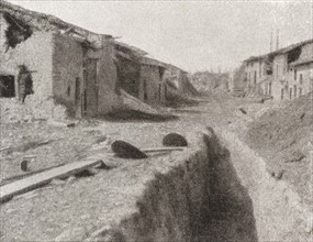 Trench in the village of Cumières