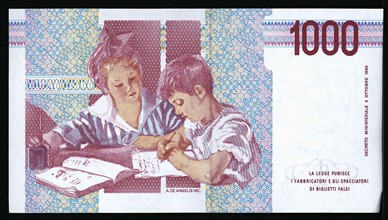 1,000 Lire banknote