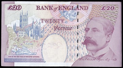 20 pounds sterling banknote