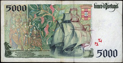 5,000 Escudos banknote