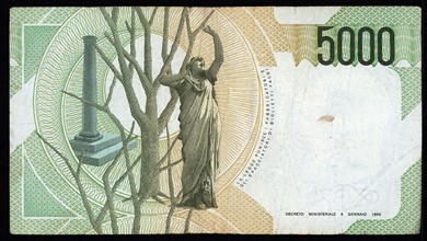 5,000 Italian Lire banknote