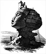 Le Sphinx du plateau de Guizeh mesuré, dessiné par Vivant Denon