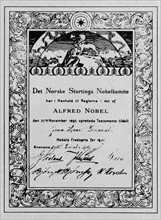 1901, Nobel prize