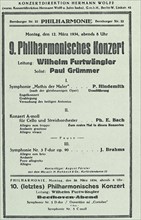 1934 / Hindemith / Poster for "Mathis, der Maler"