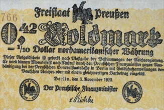 1923 / Inflation / Goldmark