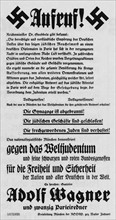 Germany, Munich, propaganda poster of the NSDAP (1938)