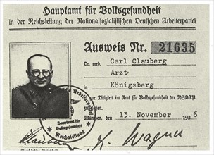 Carl Clausberg Identity Card