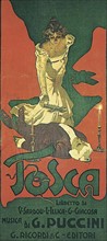 Affiche art nouveau pour la "Tosca"