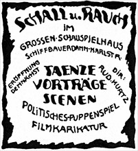 Affiche du cabaret "Schall und Rauch"