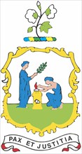 Coat of arms of St. Vincent and the Grenadine islands