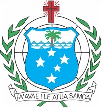 Coat of arms of the Samoa islands (Western Samoa)