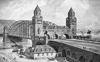 Allemagne, Cologne, Pont sud enjambant le Rhin