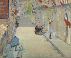 Manet, La Rue Mosnier aux drapeaux